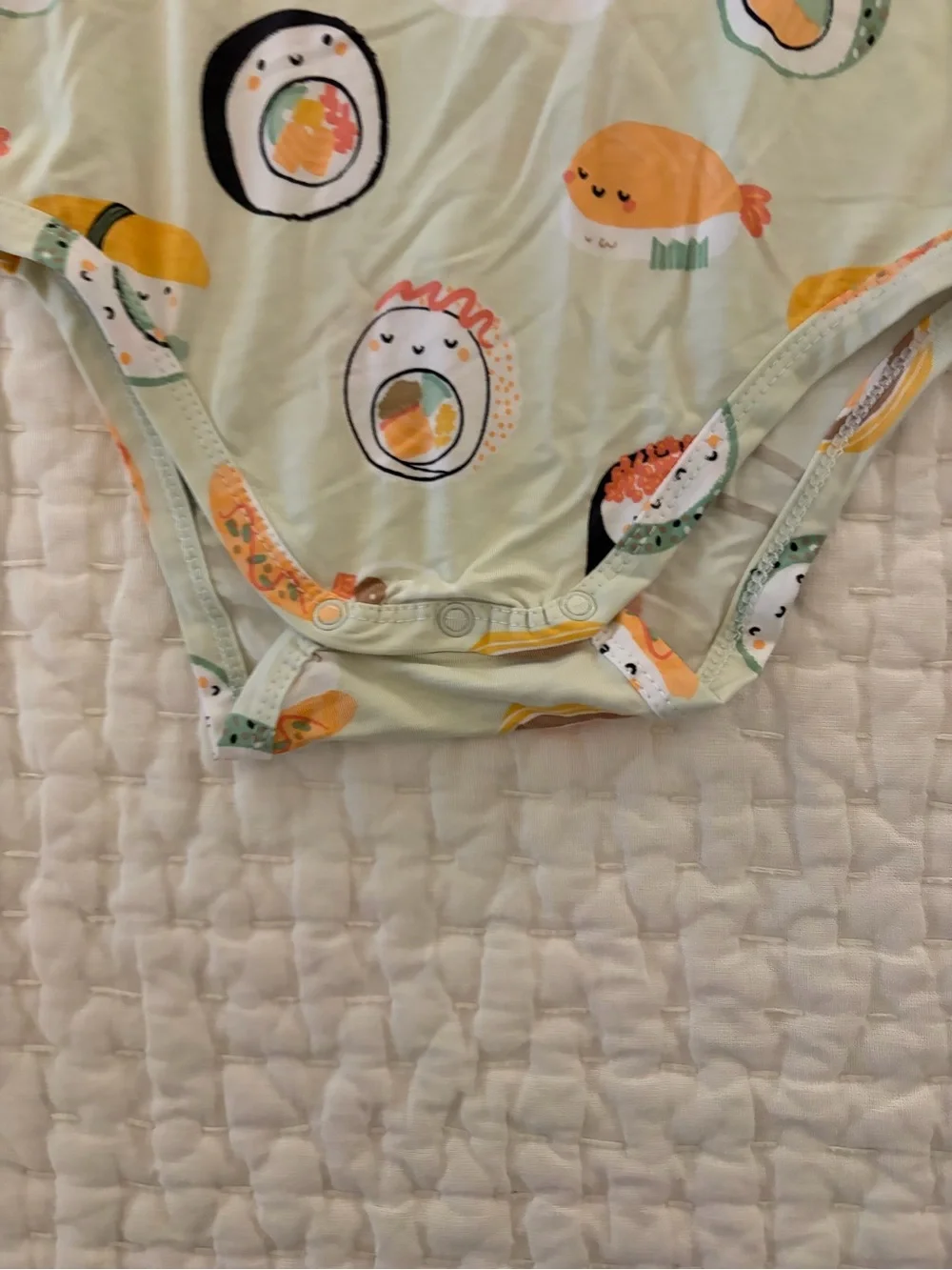 NWT Angel Dear Bamboo Sushi Print Short Sleeve Bodysuit 18-24M